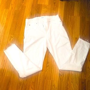 Hudson white jeans Size 32 mid Natalie skinny